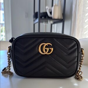 Gucci Black Leather Crossbody Bag